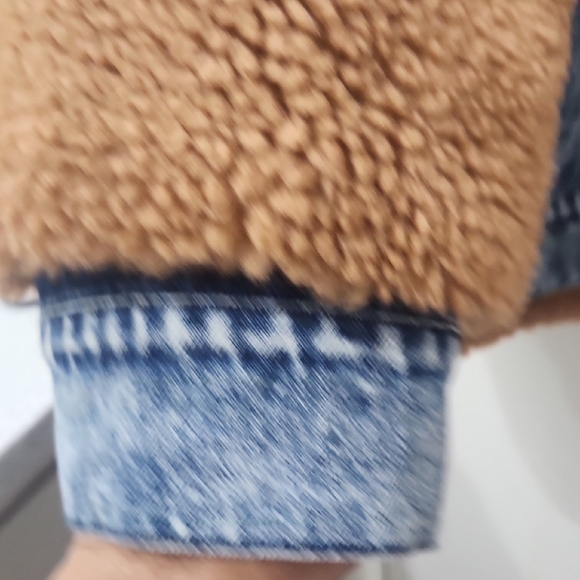 Blank NYC Tan and Denim Puffer Jacket - Picture 5 of 9